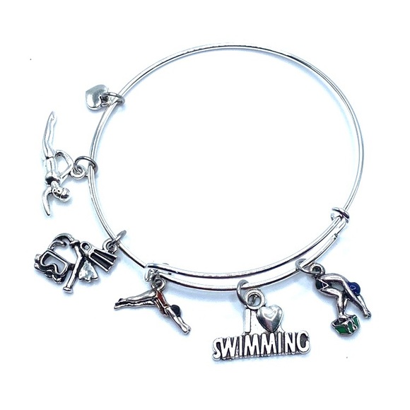 Swimming Bracelet Love To Swim May Be Personalized - Picture 3 of 7